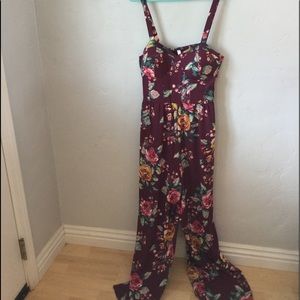 Xhiliration Floral Jumpsuit